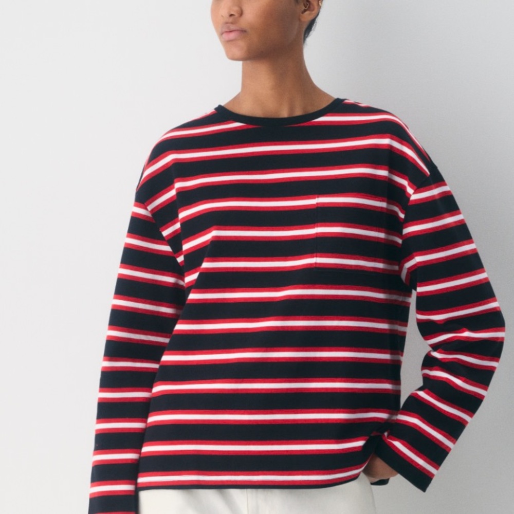 Aritzia Black and Red Striped Longsleeve